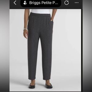 Preowned Briggs Petite Pull-On Stretch Gray Dress Casual Slacks, size 12P